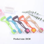 Interaktives Baumwollseil Mini-Hundespielzeug Ball für Hunde Zubehör Zahnbürste Kauen Welpenspielzeug für große kleine Hunde Spielzeug Haustier Hundespielzeug