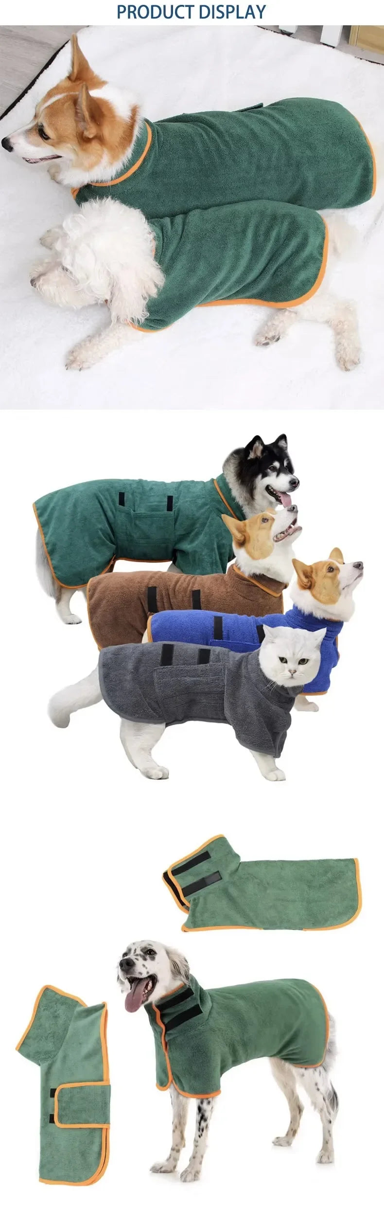 Saugfähiger Haustierbademantel