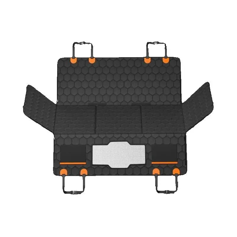 Rücksitzverlängerung und Hunde-Autositzbezug für Rücksitzbett mit Netzfenster