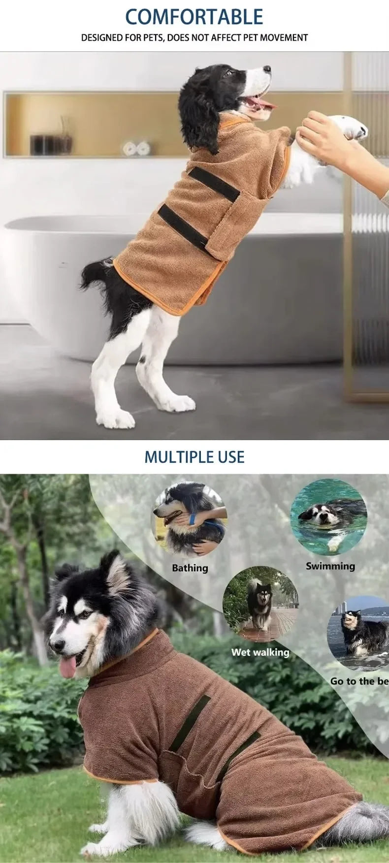 Saugfähiger Haustierbademantel
