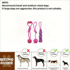 4/5-teiliges lila Kaarseil-Spielzeugset für Hunde – geflochtene Knoten für kleine bis mittelgroße Hunde, langlebiges Schlepper- und Spielspielzeug zum Zahnen von Welpen