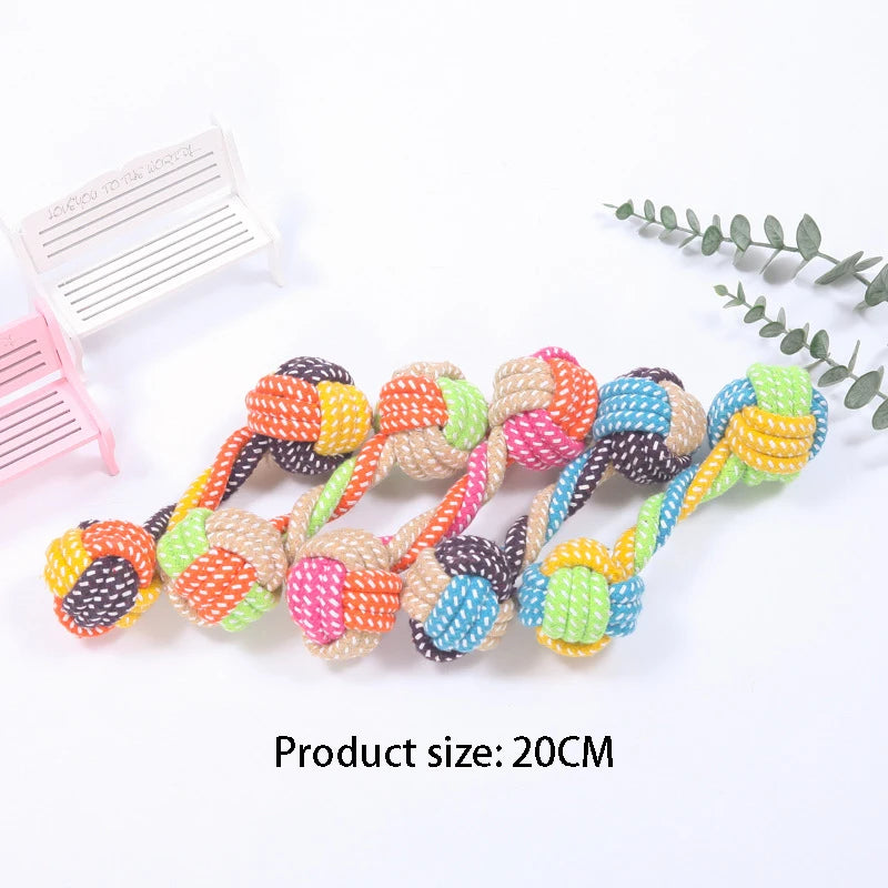 Interaktives Baumwollseil Mini-Hundespielzeug Ball für Hunde Zubehör Zahnbürste Kauen Welpenspielzeug für große kleine Hunde Spielzeug Haustier Hundespielzeug