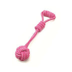 1-teiliges robustes Hundeseil-Spielzeugset – Knotenaufkauen mit Tennisbällen, interaktiver Schlepper/Fetch für mittelgroße/große aggressive Kauer